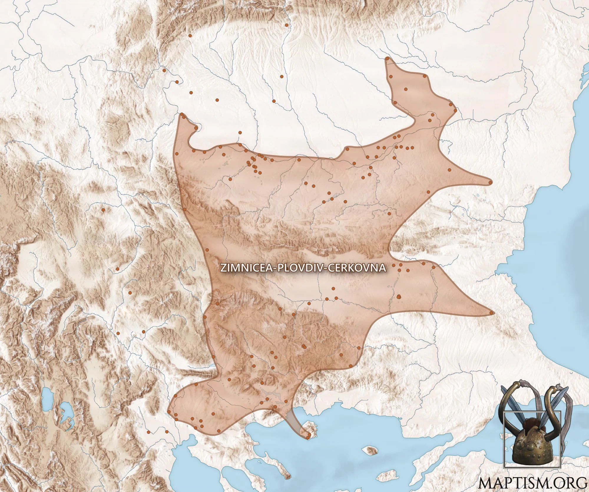 Zimnicea Zimnicea-Cherkovna-Plovdiv Culture | Maptism: Archaeological Culture Maps