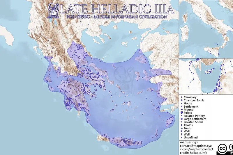 The Mycenaean And Greek Dark Ages Maptism Mycenaean Late Helladic Iiia.webp